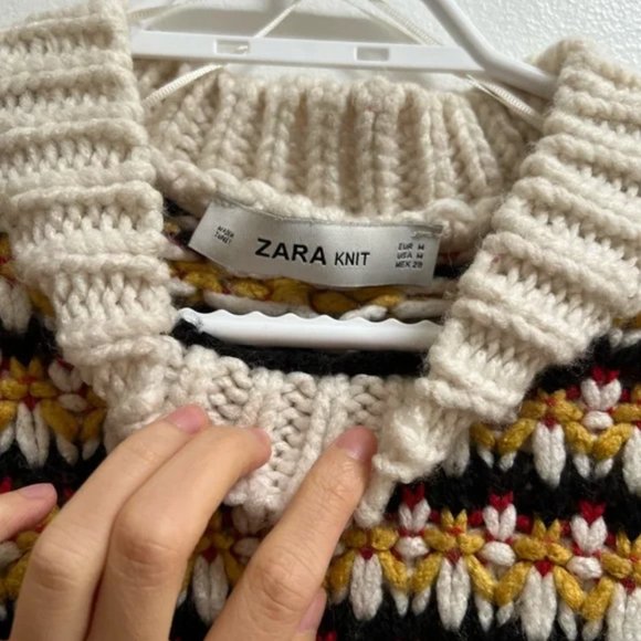 Zara Chunky Knit Sweater M - Picture 3 of 4